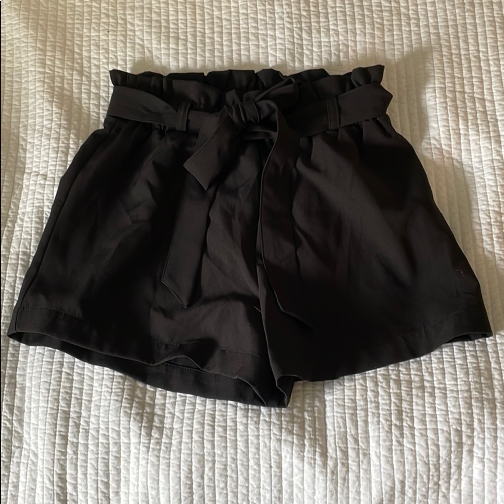 Black high waisted shorts.